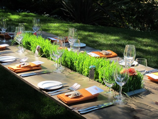 Kate's Blossoms, Quarryhill, Mendocino Trough Table + Wheat Grass + Western Sunlight